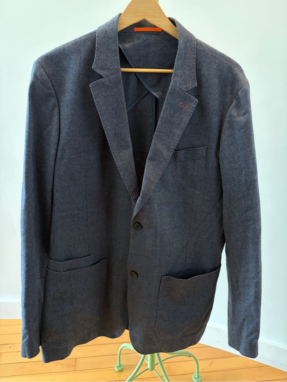Jack Spade Navy Charcoal Two-Button Sport Coat
